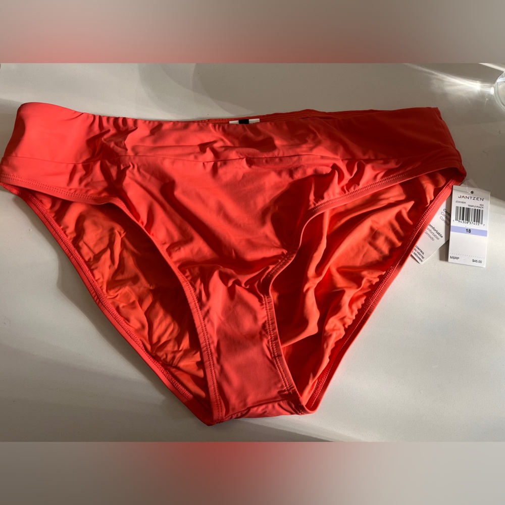 Jantzen coral Bikini Bottom size 18 nwt